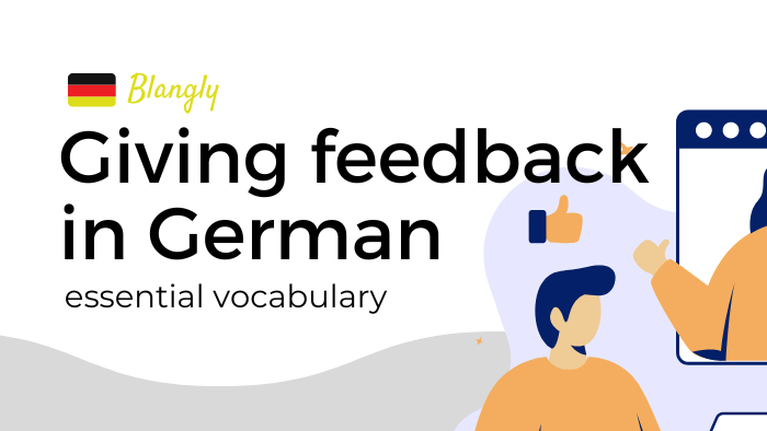 Giving feedback in German